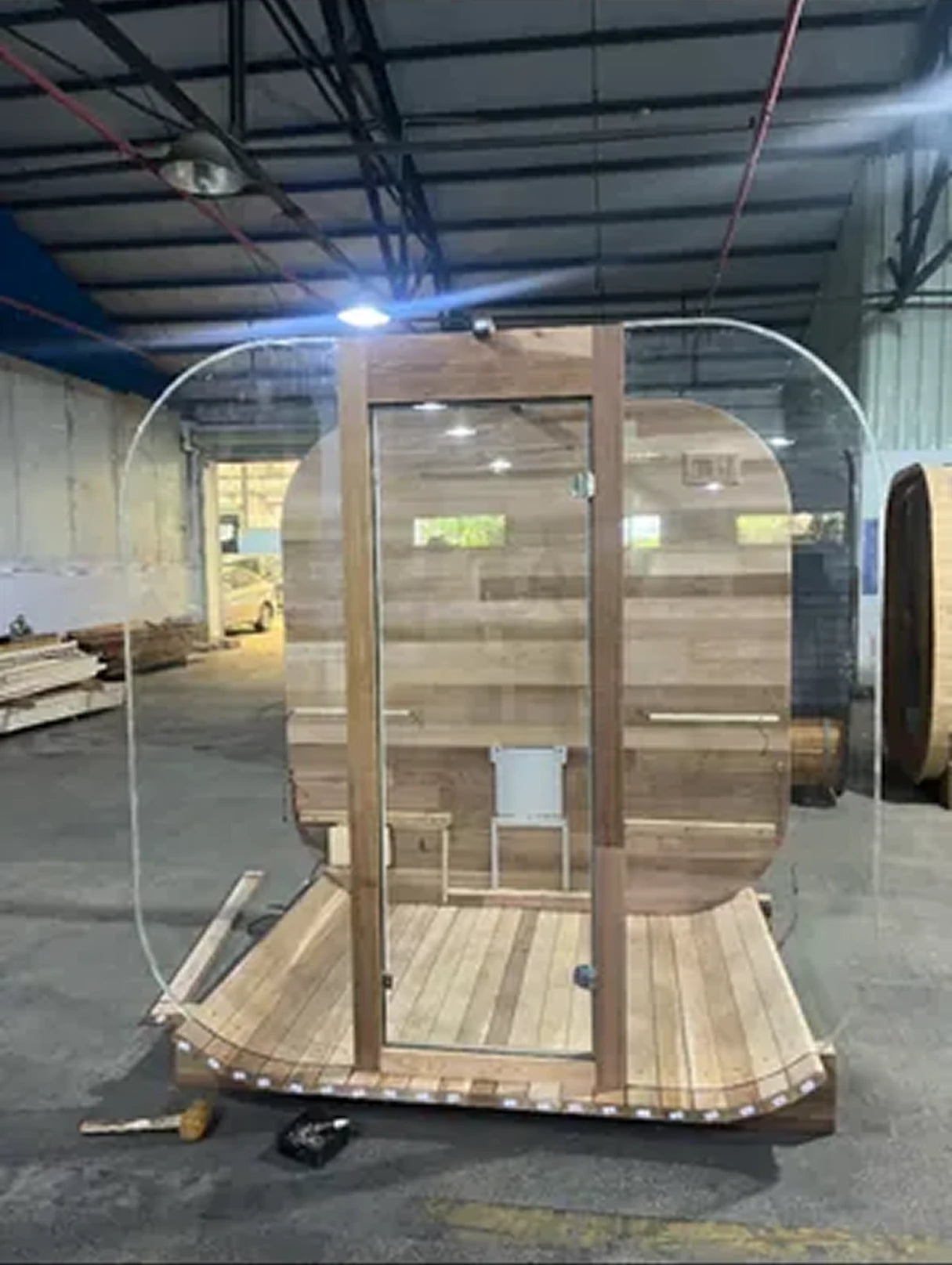 Tempered sauna glass