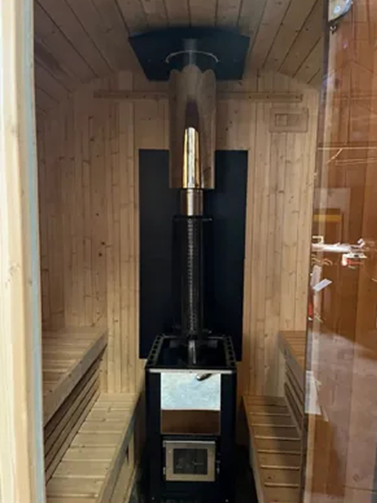 Wood-burning sauna stove
