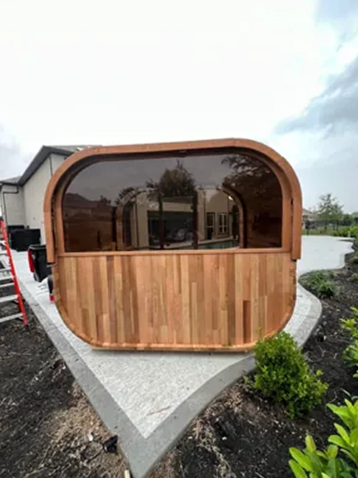 Sauna rear half-window
